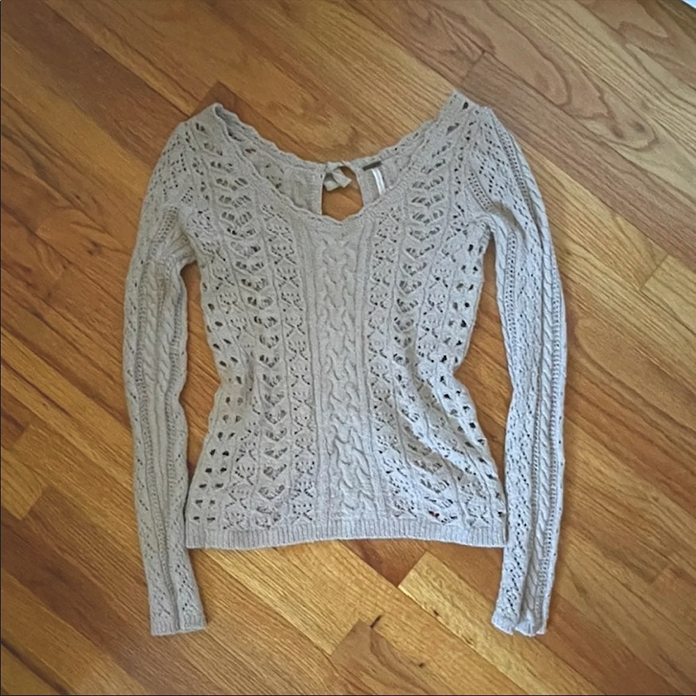 Free People Sz S open back sweater